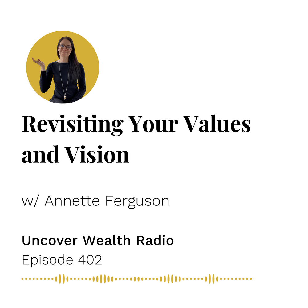 Annette Ferguson Podcast Banner of Uncover Wealth Radio Episode 402