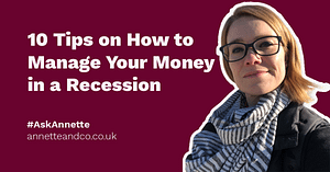A featured blog image highlighting the topic about 10 tips on how to manage your money in a recession
